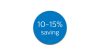 10-15% saving