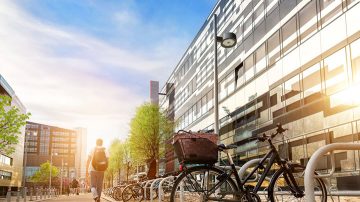 bike racks with lighting