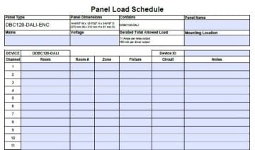 Load Schedule Template