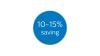 10-15% saving