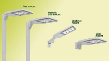types de montage luminaires gardco ecoform del site zone
